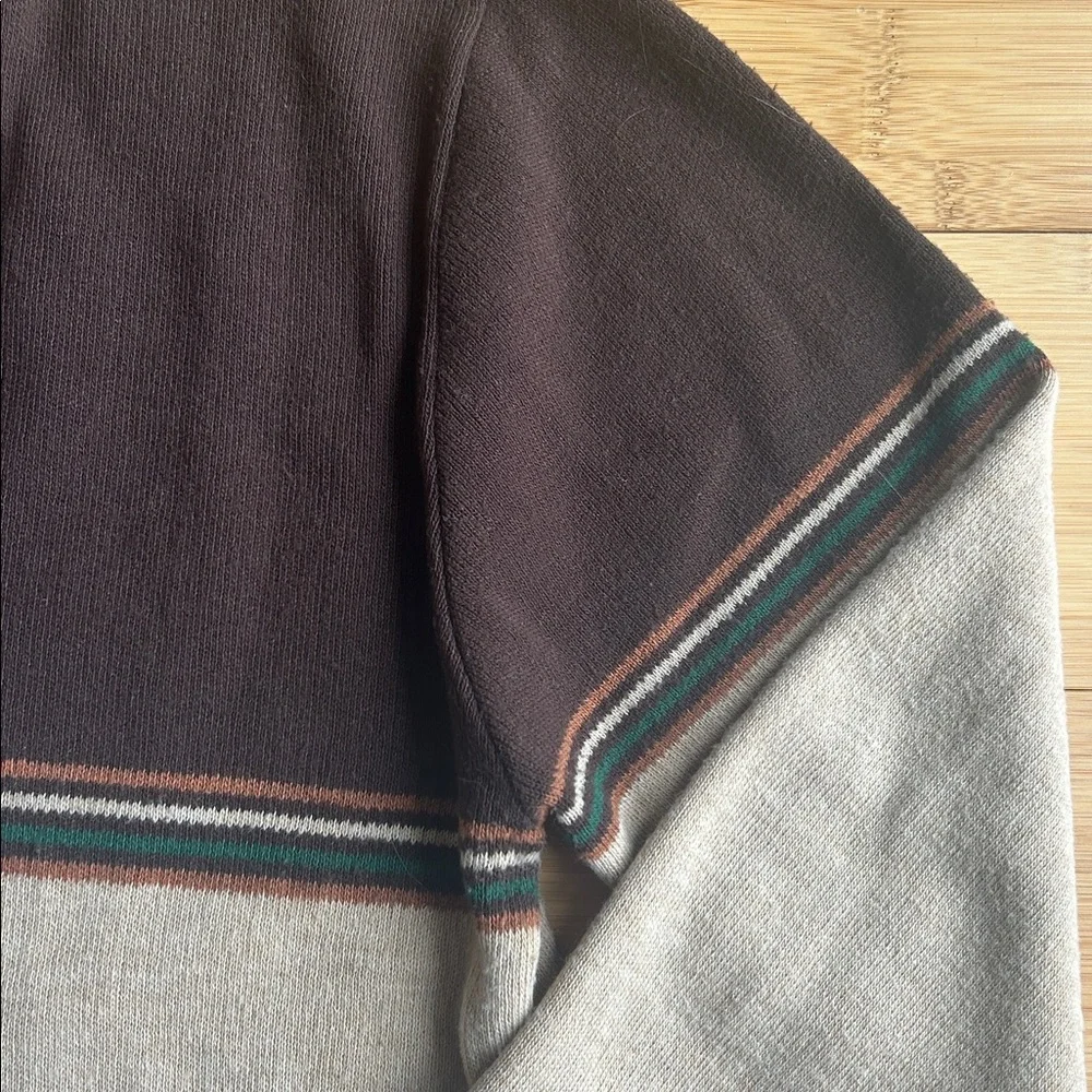 Vintage 70s Retro Eclectic Grandpa V-Neck Sweater